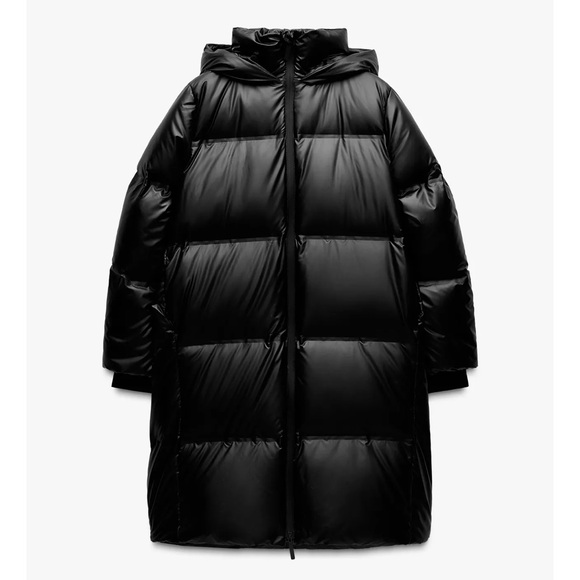Zara WATER REPELLENT DOWN COAT ZW COLLECTION new with tags size S - Picture 1 of 8